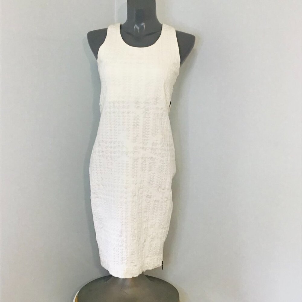 Sarah Pacini Seersucker Midi Dress Size S